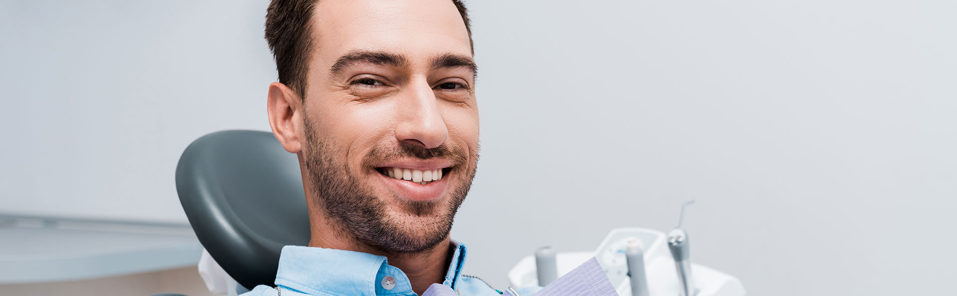 Man smiling after Biosensitivity Dental-Materials Testing